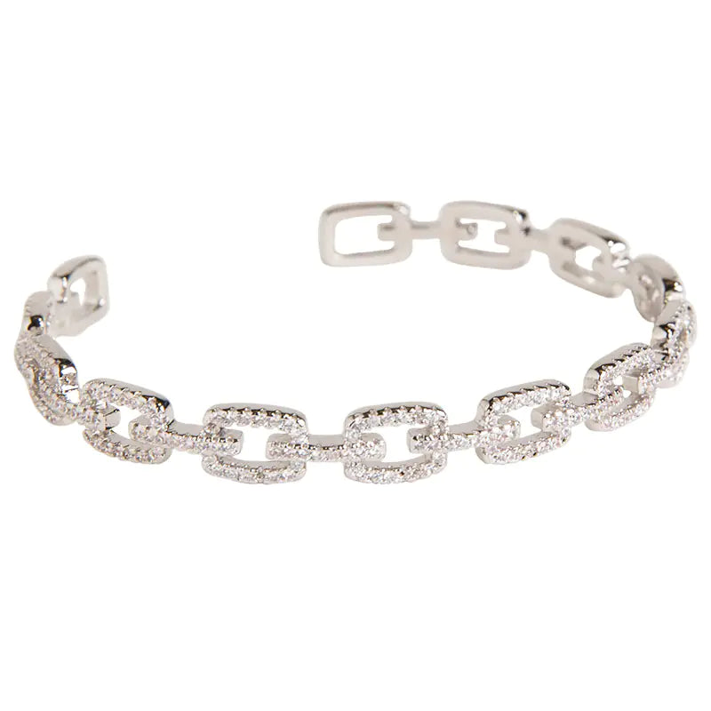 Luzora™ Stellar Radiance – Sparkling Star Silver Bangle