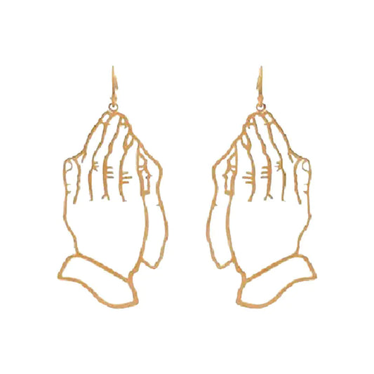 Luzora™ Abstract Hollow Hand Earrings