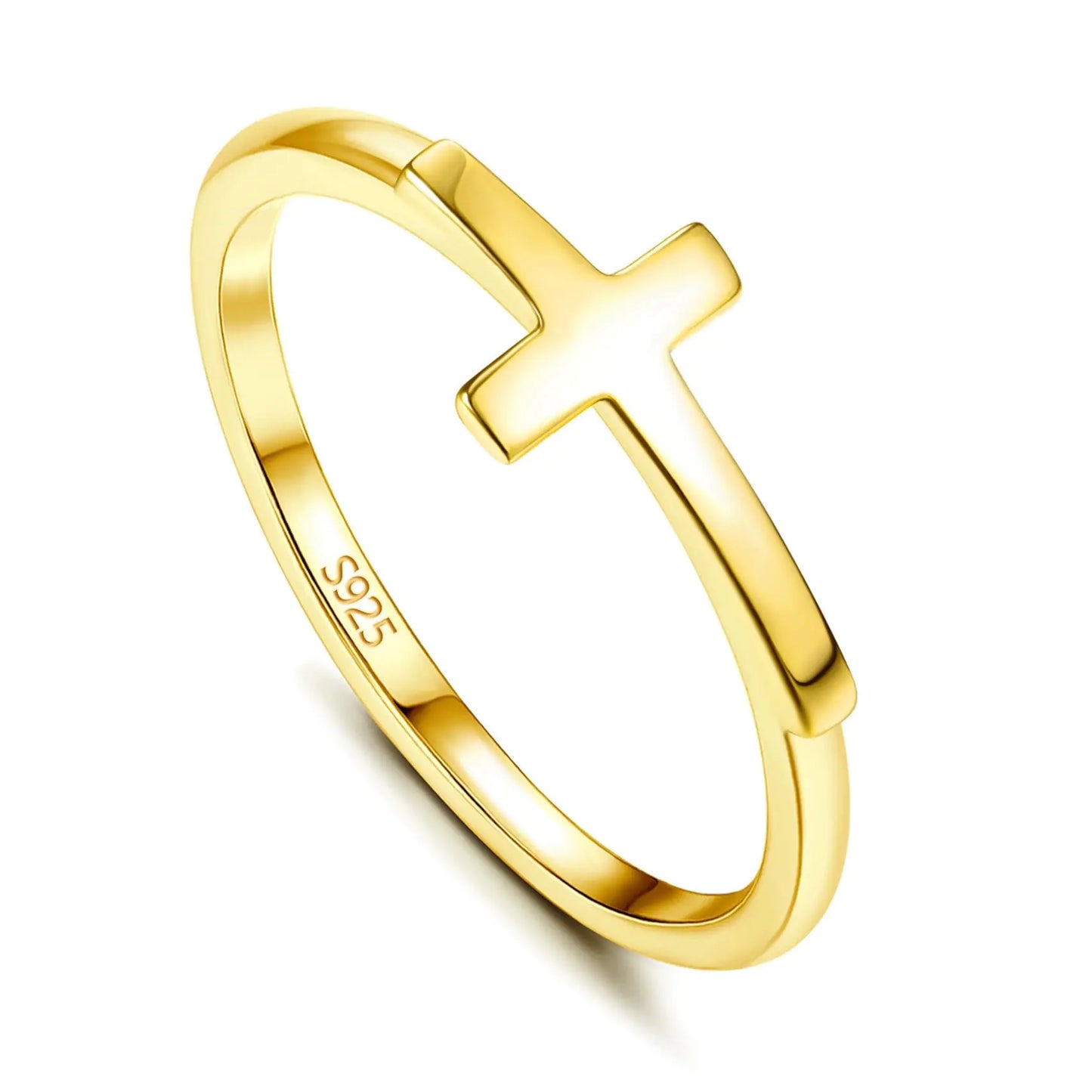 Luzora™ 18K Gold Plated Cross Ring