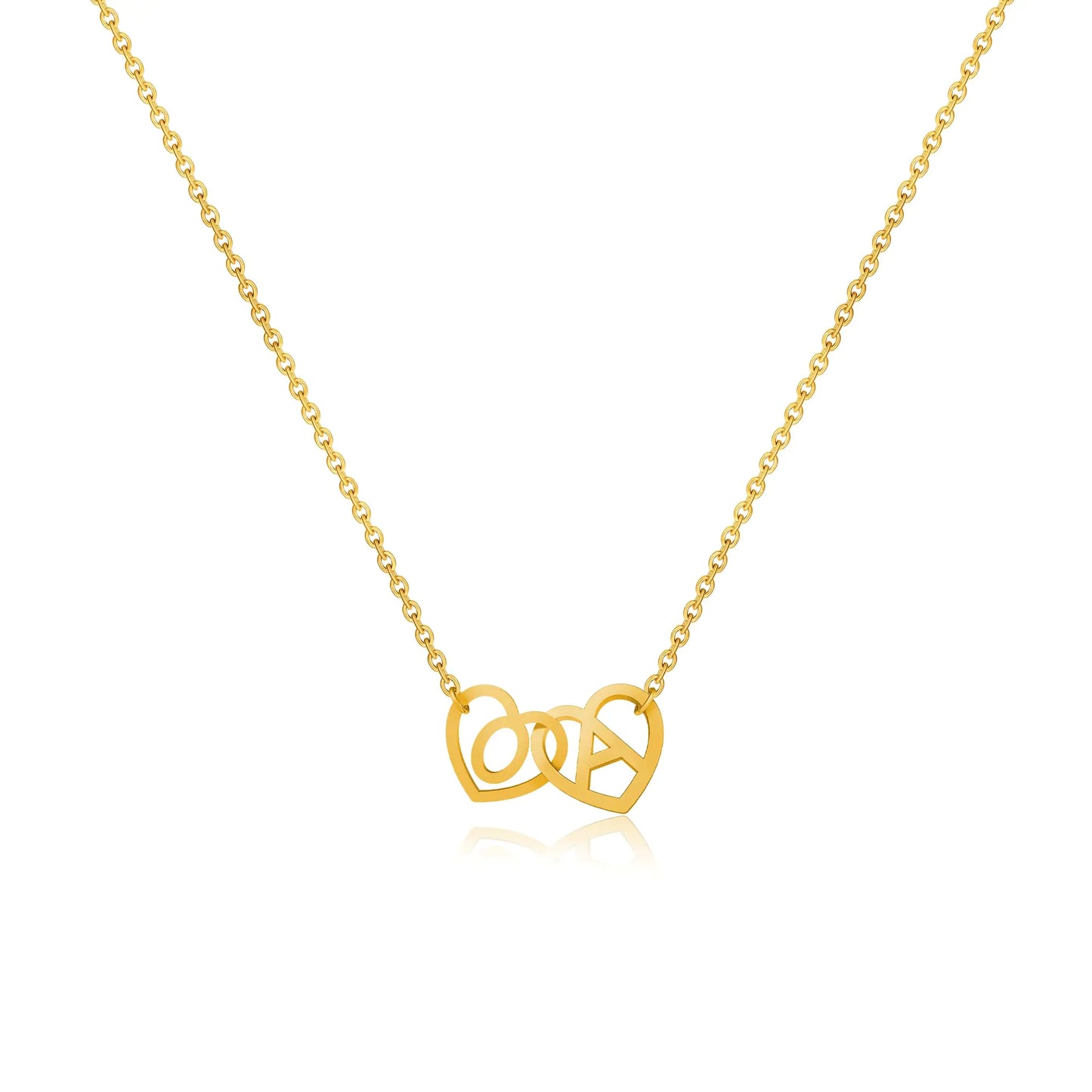 Luzora™ Love Letters – Gold Heart Initial Necklace