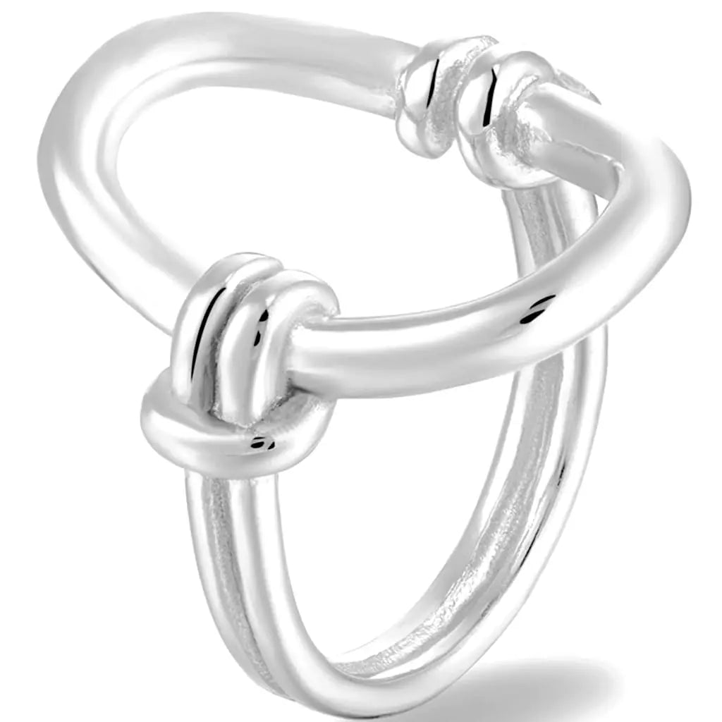 Luzora™ Stainless Steel Oval Open Karma Wrap Ring