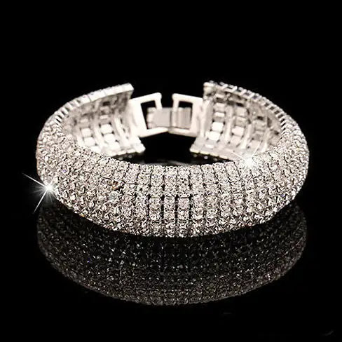 Luzora™ Glamour Girl Crystal Bangle Cuff Bracelet