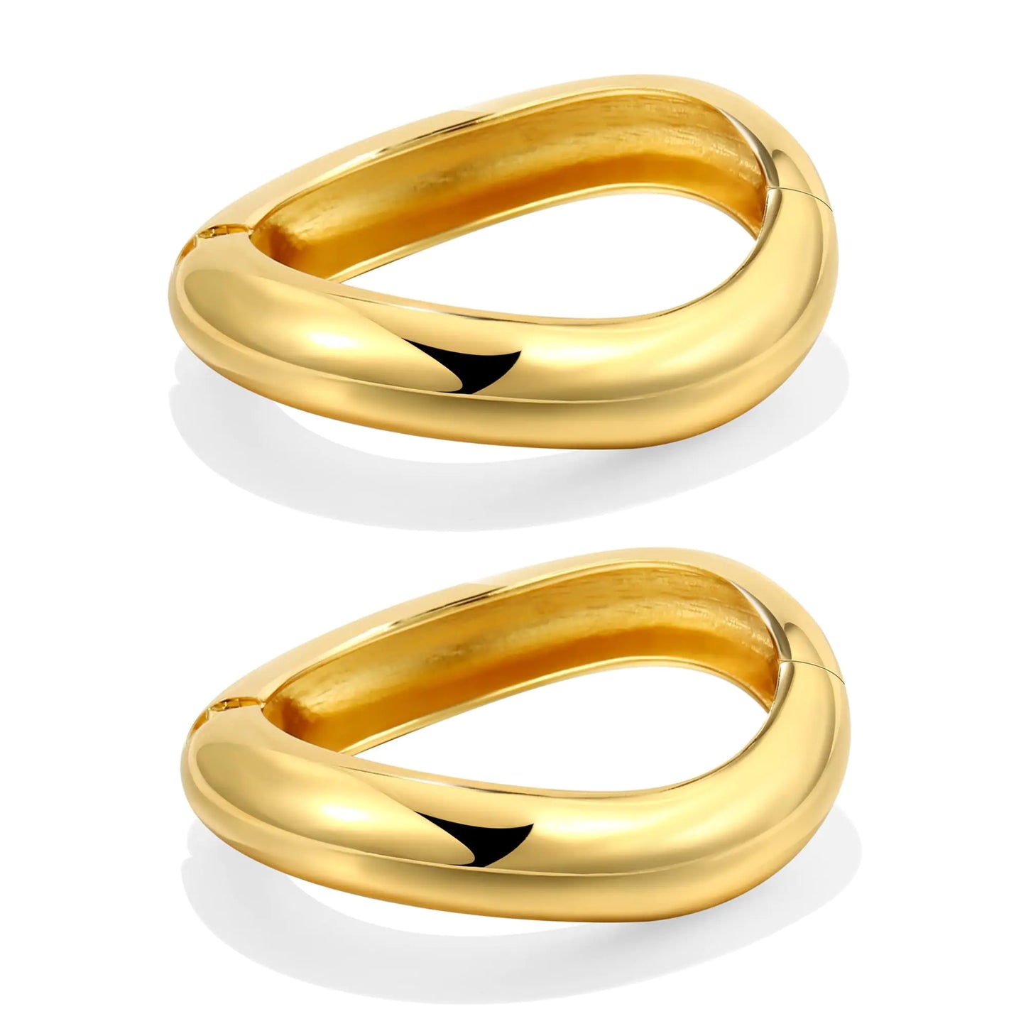 Luzora™ Gilded Twist – Gold Cuff Bangle Bracelet