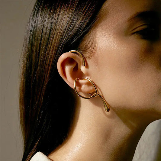 Luzora™ Guided Form – Geometric Statement Ear Cuffs