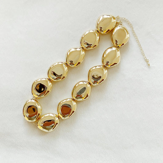 Luzora™ Golden Nugget Statement Necklace