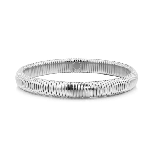 Luzora™ Silver Cloud Stack – Non-Tarnish Bangle Bracelet Set