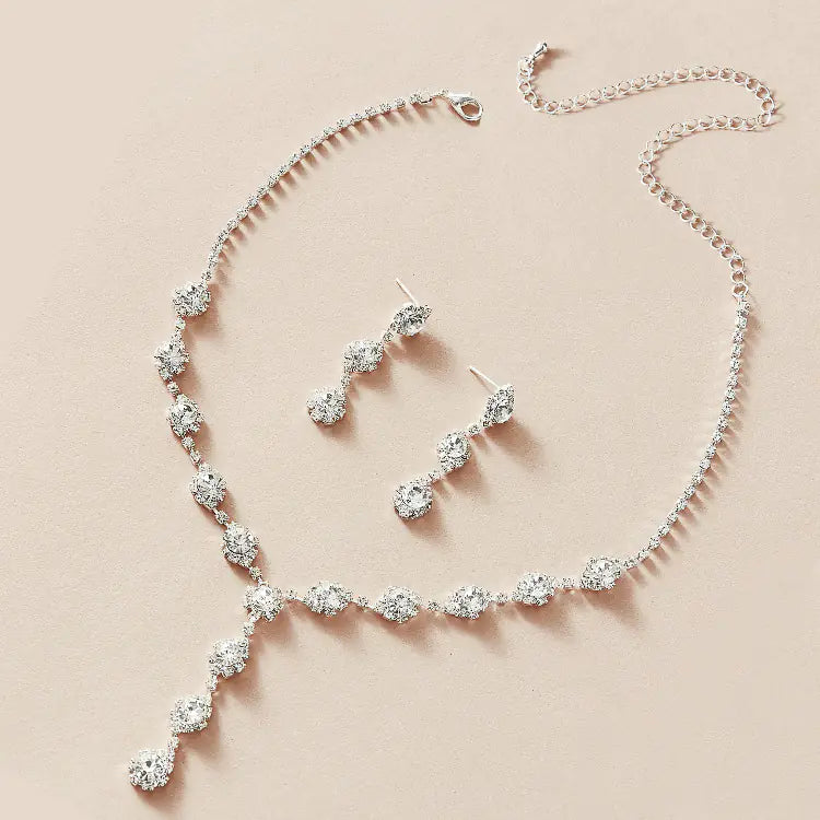 Luzora™ Elegant 3-Piece Rhinestone Jewelry Set