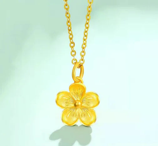 Luzora™ Island Bloom – 18K Gold Flower Necklace Set