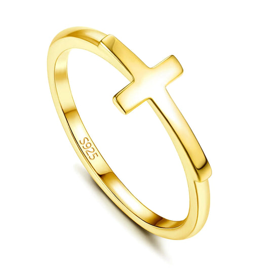 Luzora™ 18K Gold Plated Cross Ring